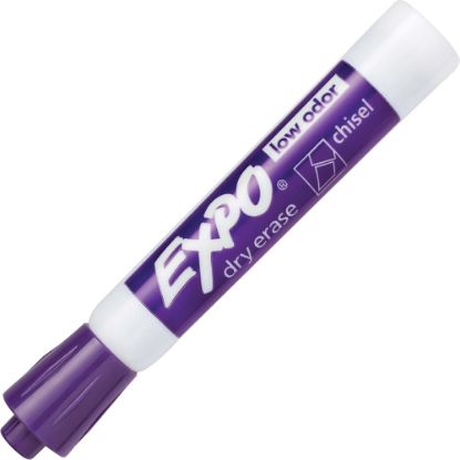 Picture of EXPO Low-Odor Dry-Erase Markers, Chisel Point, Purple, Pack Of 12