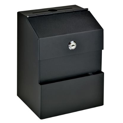 Picture of Mail Boss Comment/Suggestion Box, 9-1/2inH x 7inW x 6inD, Black