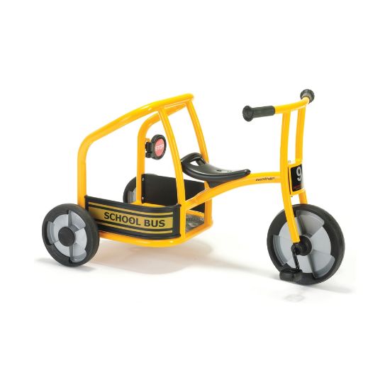 Picture of Winther Circleline Tricycle, School Bus, 24 1/16inH x 23 1/4inW x 39 13/16inD, Yellow/Black