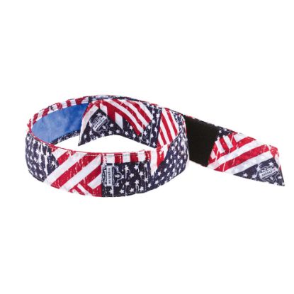 Picture of Ergodyne Chill-Its 6705CT PVA Evaporative Cooling Bandanas, Stars & Stripes, Pack Of 6 Bandanas