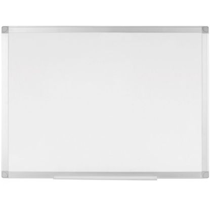 Picture of Bi silque Ayda Magnetic Dry-Erase Porcelain Whiteboard, 18in x 24in, Aluminum Frame With Silver Finish