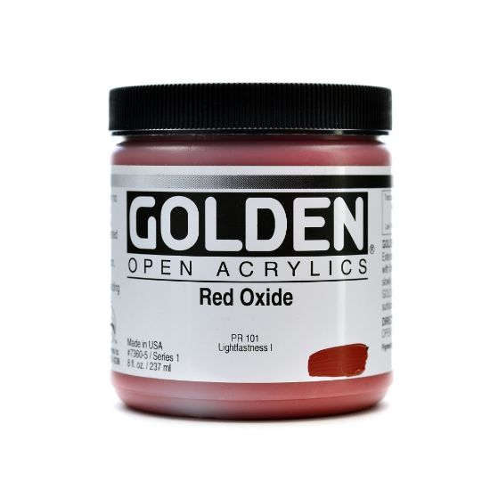 Picture of Golden OPEN Acrylic Paint, 8 Oz Jar, Red Oxide