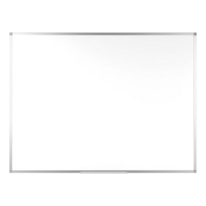 Picture of Bi-silque Ayda Porcelain Magnetic Dry-Erase Board, 24in x 36in, White, Aluminum Frame