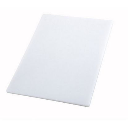 Picture of Winco Polyethylene Cutting Board, 1/2inH x 24inW x 18inD, White