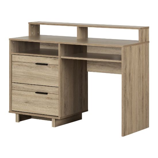 Picture of South Shore Fynn 48inW Computer Desk, Rustic Oak