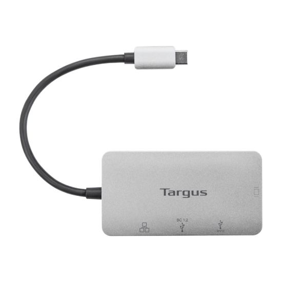 Picture of Targus USB Type-C DP Alt Mode VGA Docking Station With Power Pass-Through, 0.35inH x 1.77inW x 3.35inD, Gray, DOCK417USZ