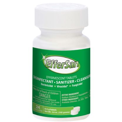 Picture of Effersan Disinfectant Tablets, 4 Grams, 24 Tablets Per Bottle, Case of 12 Bottles