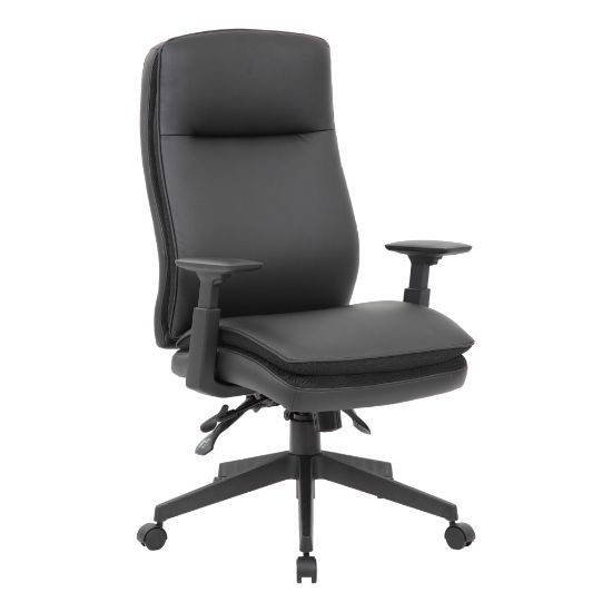 Picture of Boss Office Products Caressoft Executive Ergonomic High-Back Chair, Black