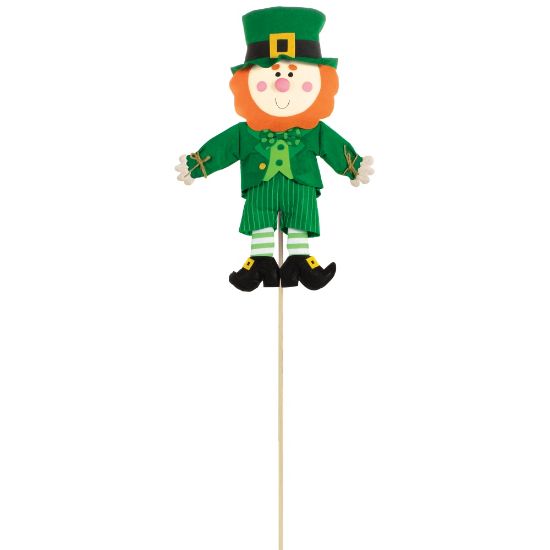 Picture of Amscan 190645 St. Patricks Day Medium Yard Stakes, 46inH x 10inW x 2inD, Green, Set Of 2 Stakes