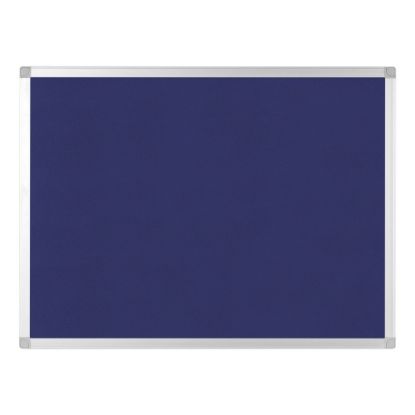 Picture of Bi silque Ayda Bulletin Board, 36in x 48in, Aluminum Frame With Blue/Silver Finish