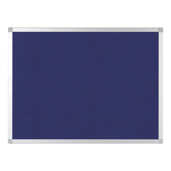 Picture of Bi silque Ayda Bulletin Board, 36in x 48in, Aluminum Frame With Blue/Silver Finish