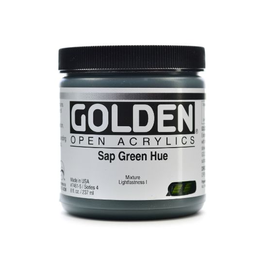 Picture of Golden OPEN Acrylic Paint, 8 Oz Jar, Sap Green Hue