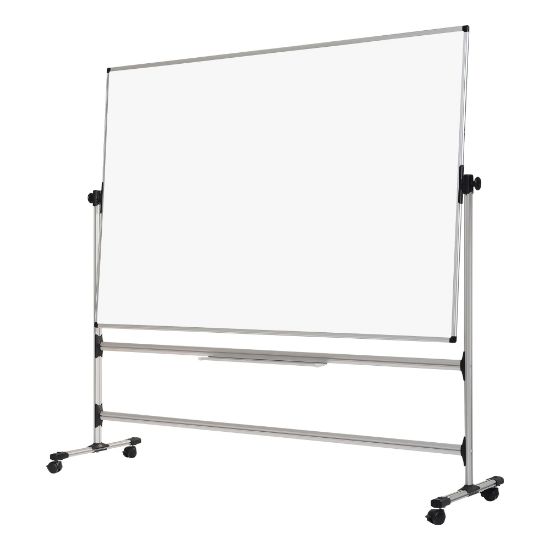 Picture of MasterVision Earth Melamine Non-Magnetic Dry-Erase Whiteboard Revolving Easel, 36in x 71in, White