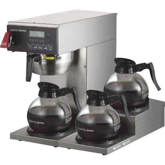 Picture of Coffee Pro 3-burner Commercial Brewer Coffee - Stainless Steel Body