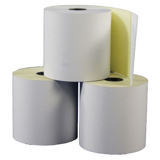 Picture of TST/Impreso Banking/Teller Window/ATM Rolls, 3in x 90ft, 2-Ply, Self-Contained, Canary/White, Pack Of 50 Rolls