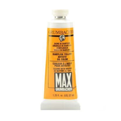 Picture of Grumbacher Max Water Miscible Oil Colors, 1.25 Oz, Diarylide Yellow, Pack Of 2