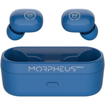 Picture of Morpheus 360 Spire True Wireless Earbuds - Bluetooth In-Ear Headphones with Microphone - TW1500L - HiFi Stereo - 20 Hour Playtime - Binaural - In-ear Wireless Headphones - Magnetic Charging Case - USB Charging - Island Blue