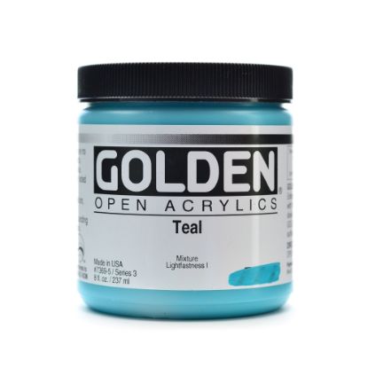 Picture of Golden OPEN Acrylic Paint, 8 Oz Jar, Teal