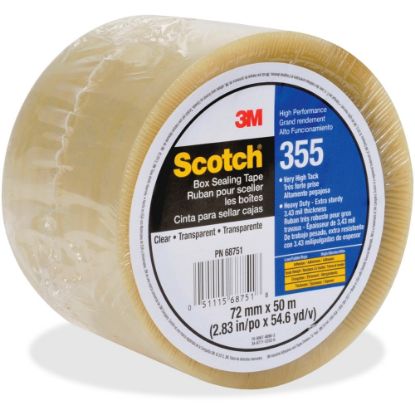 Picture of Scotch Box-Sealing Tape 355, 2.83in x 164.04ft, Clear