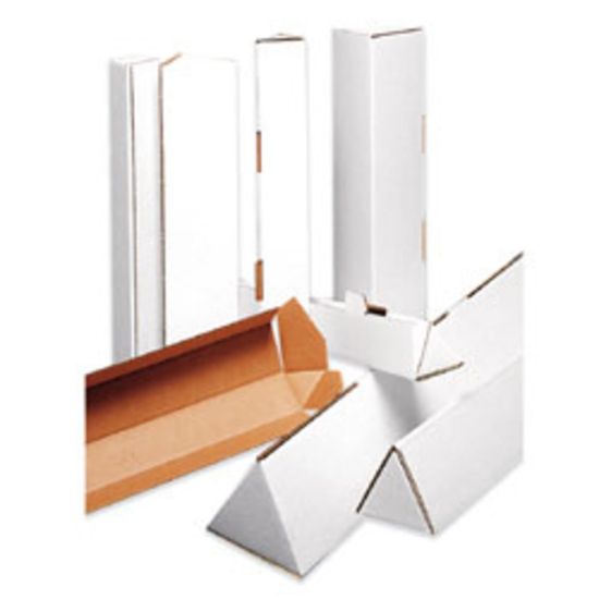 Picture of Partners Brand Triangular White Tube Mailers, 2in x 24 1/4in, Pack Of 50