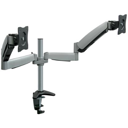 Picture of Mount-It! MI-7C24 Articulating Dual-Monitor Arm, 17.8inH x 25inW x 5.8inD, Silver