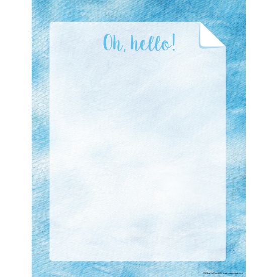 Picture of Barker Creek Designer Computer Paper, 8-1/2in x 11in, Blue Tie-Dye, Pack Of 50 Sheets