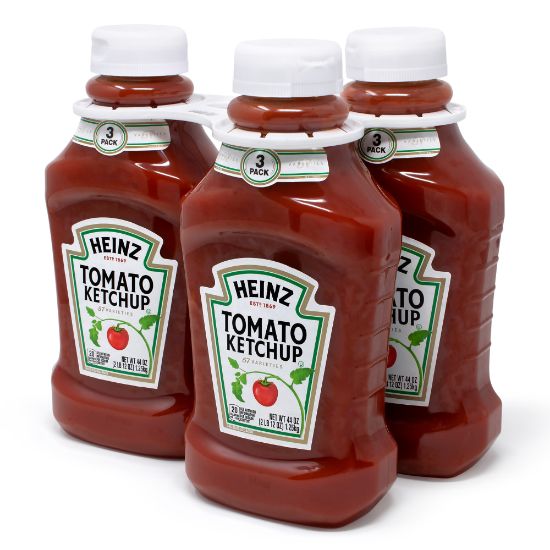 Picture of Heinz Tomato Ketchup, 44 Oz Bottle, Pack Of 3