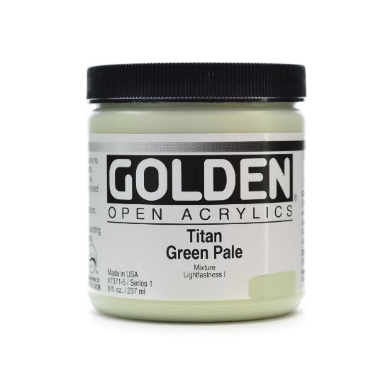 Picture of Golden OPEN Acrylic Paint, 8 Oz Jar, Titan Green Pale