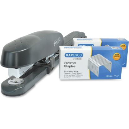 Picture of Rapesco 790 Long Arm Stapler with Staples Set - 50 of 80g/m2 Paper Sheets Capacity - 26/8mm, 24/8mm, 26/6mm, 24/6mm Staple Size - 12in Throat Depth - Front Loading - 1 Each