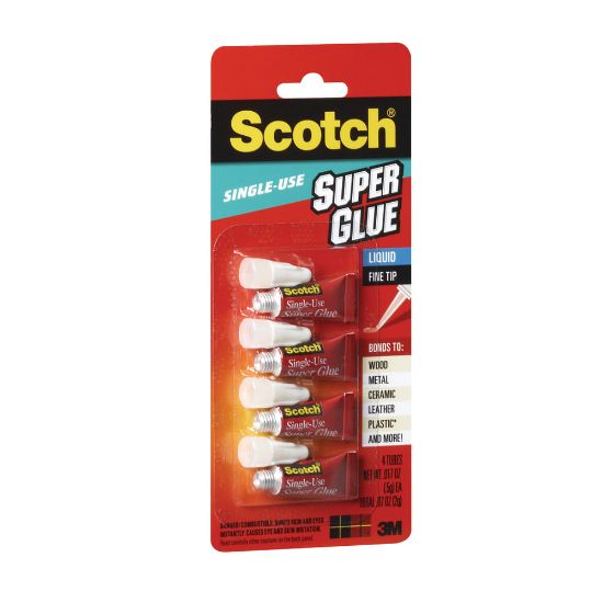 Picture of Scotch Super Glue Liquid, 0.07 Oz., Pack Of 4