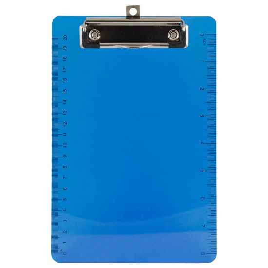 Picture of JAM Paper Plastic Mini Clipboard, 6in x 9in, Blue