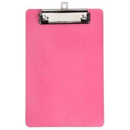 Picture of JAM Paper Plastic Mini Clipboard, 6in x 9in, Pink