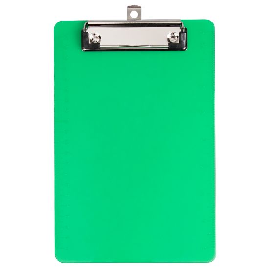 Picture of JAM Paper Plastic Mini Clipboard. 6in x 9in, Green