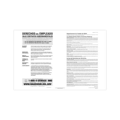 Picture of ComplyRight Federal Contractor Posters, Walsh-Healey Public/Service Contracts, Spanish, 11in x 17in