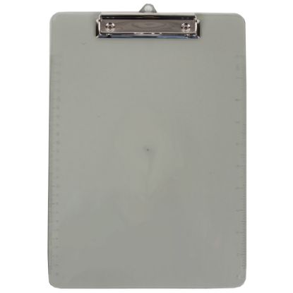 Picture of JAM Paper Plastic Clipboard with Metal Clip, 9in x 13in, Smoke