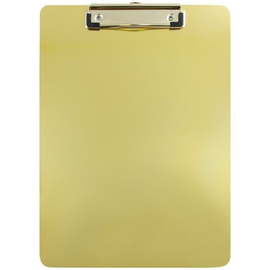 Picture of JAM Paper Aluminum Clipboard, 9in x 12-1/2in, Gold