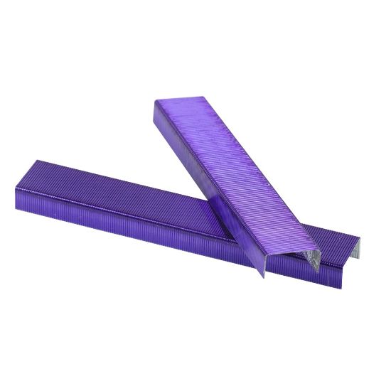 Picture of JAM Paper Standard Staples, 1/2in Full Strip, Purple, Box Of 5,000 Staples