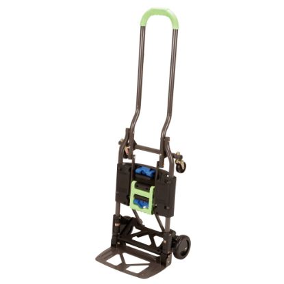 Picture of Cosco 2-In-1 Folding Hand Truck, 300 Lb Capacity, 30 7/8inH x 15inW x 30 1/4inD, Green/Platinum