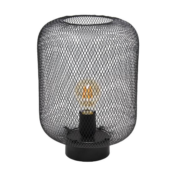 Picture of Simple Designs Metal Mesh Industrial Table Lamp, 12-3/16inH, Black