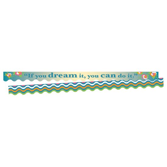 Picture of Barker Creek Scalloped-Edge Border Strips, 2 1/4in x 36in, You Can Do It, Pre-K To College, Pack Of 26