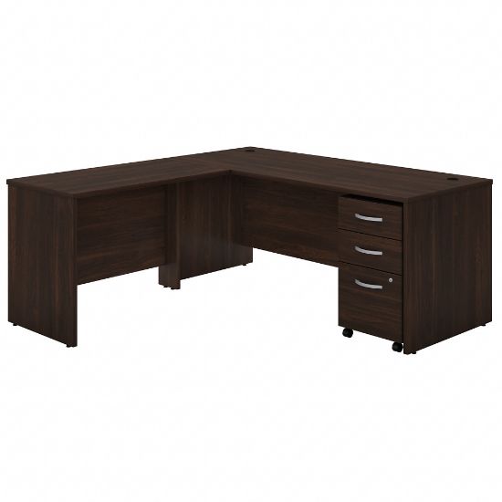 Picture of Bush Business Furniture Studio C 72inW L-Shaped Corner Desk With Mobile File Cabinet With Return, Black Walnut, Standard Delivery