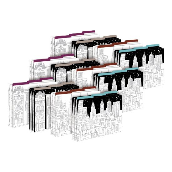 Picture of Barker Creek Tab File Folders, Letter Size, Color Me! Cityscapes, Pack Of 36 Folders