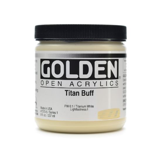 Picture of Golden OPEN Acrylic Paint, 8 Oz Jar, Titan Buff