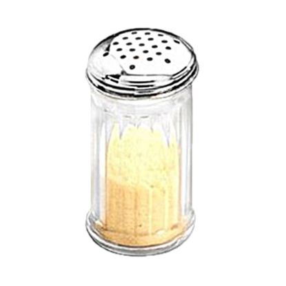 Picture of American Metalcraft SAN Fluted Cheese Shaker With Top, 12 Oz, Clear