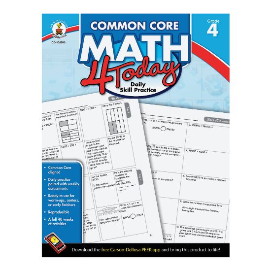 Picture of Carson-Dellosa Common Core Math 4 Today, Grade 4