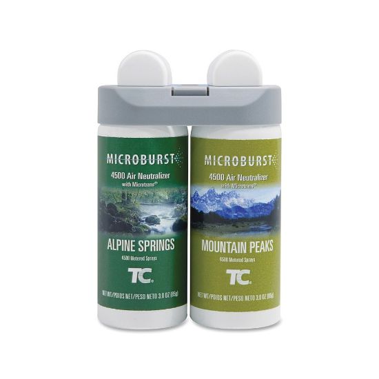 Picture of Rubbermaid Microburst Duet Refills, Alpine Sping/Mountain Peaks, Carton Of 4