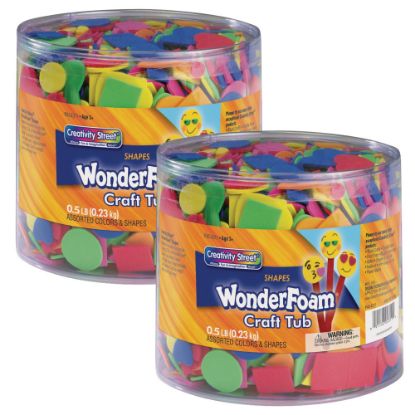 Picture of Creativity Street WonderFoam Craft Tubs, 1/2 lb Shapes Per Tub, Set Of 2 Tubs