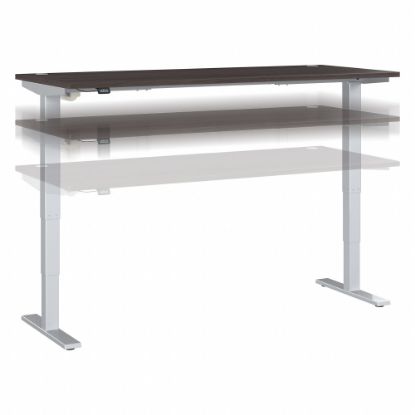 Picture of Move 40 Series by Bush Business Furniture Electric Height-Adjustable Standing Desk, 72in x 30in, Storm Gray/Cool Gray Metallic, Standard Delivery