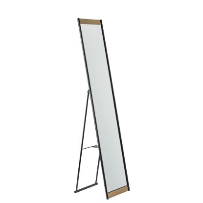 Picture of Adesso Albert Rectangle Floor Mirror, 60-1/4in x 13-7/16inW x 14-7/16inD, Black/Natural