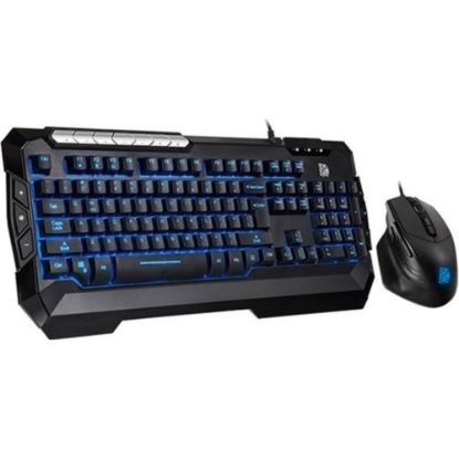 Picture of Tt eSPORTS Commander Combo V2 Gaming Keyboard & Mouse - USB Membrane Cable Keyboard - Black - USB Cable Mouse - Optical - 2500 dpi - Black - Multimedia Hot Key(s) - Retail